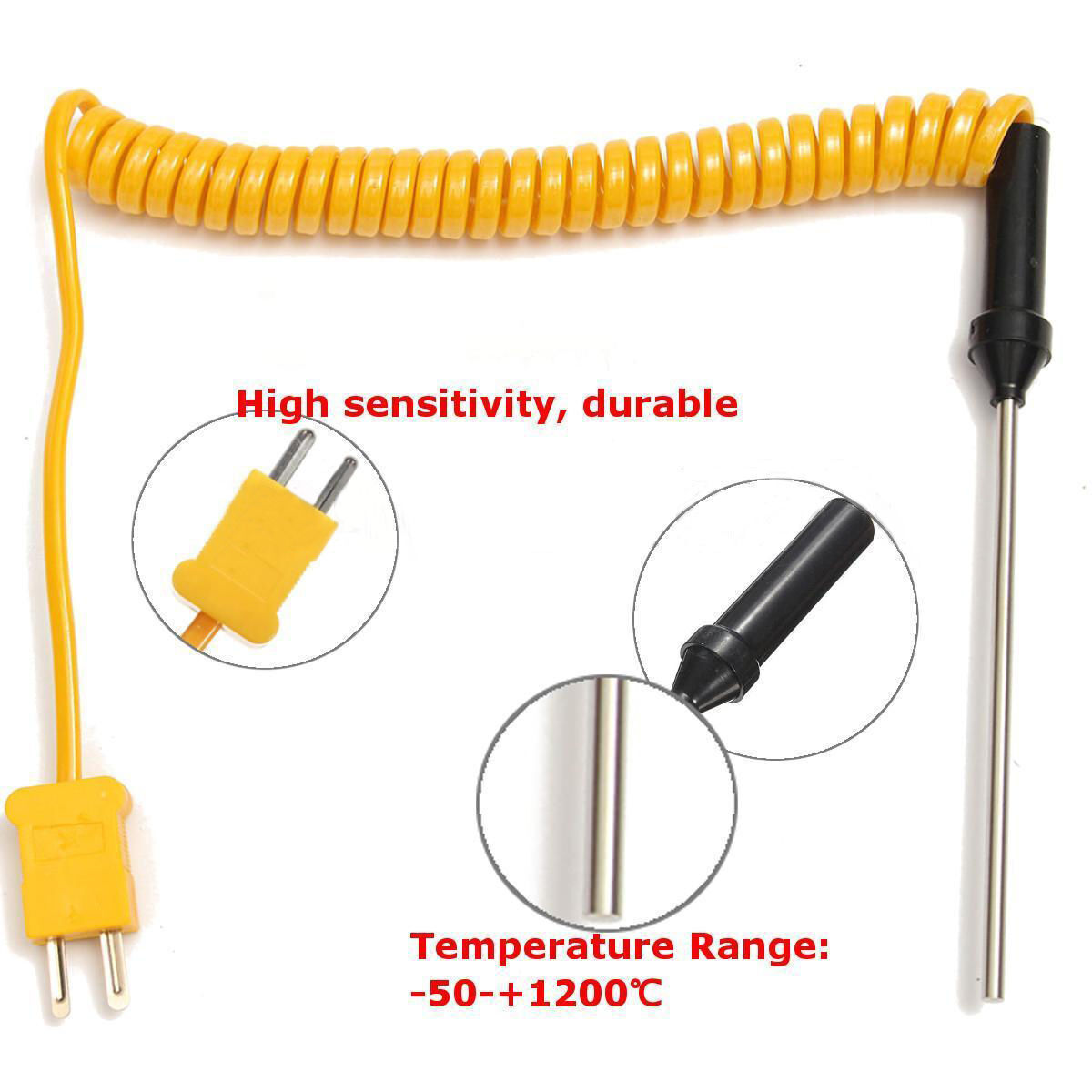 Gecertificeerd handthermokoppel PT100K-type temperatuursensor Flexibele thermokoppel-meetsonde
