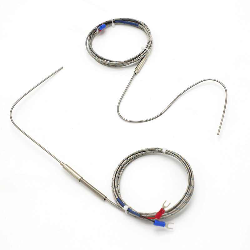 Naaldgepantserd flexibel thermokoppel, type K, 2-draads, hoge temperatuur, uiterst nauwkeurig thermokoppel met uitgebreide PT100 RTD-sensor
