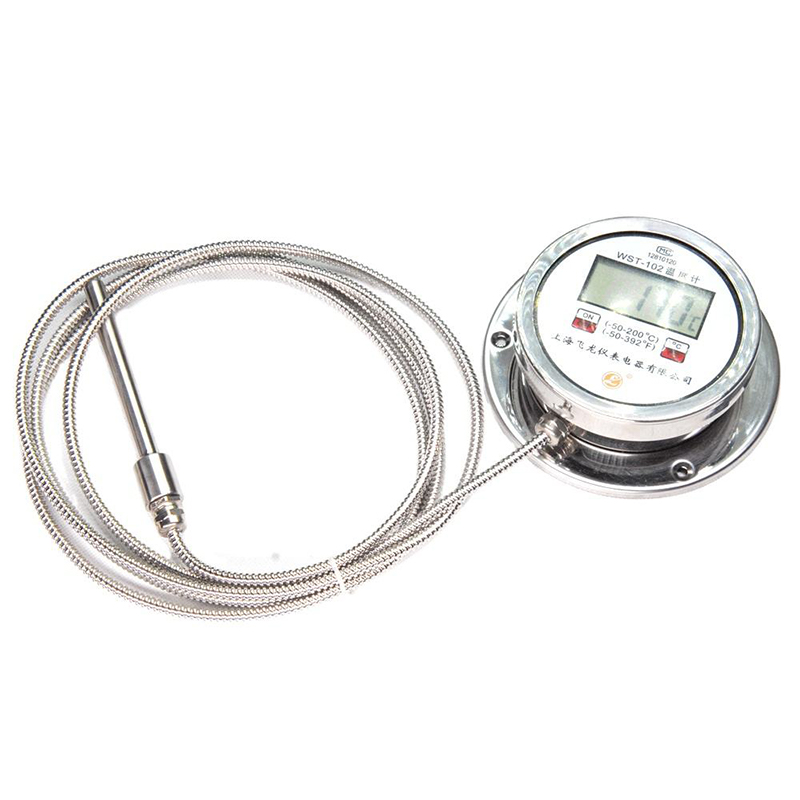 Zeer nauwkeurige thermometer met digitaal display Radiaal K-type Pt100-thermometer Digitale thermometer met flexibele slang van roestvrij staal